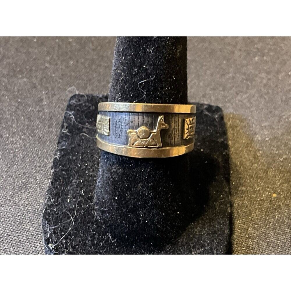 995 and 18k Gold Open Ring or Toe Ring 7.5in